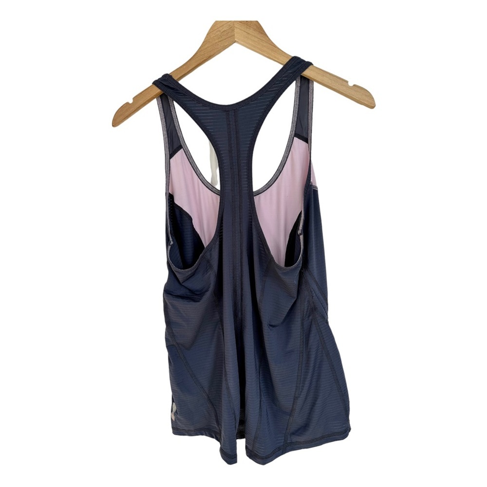Zella Run Ruched Racerback Tank Top Adjustable Ruching Size Large - Picture 10 of 16
